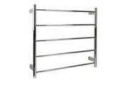 AGUZZO EZY FIT Heated Towel Rail - Round Tube - Dual Wired - (W750mm x H700mm) - Brushed Nickel