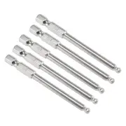 5Pcs H4 Ball End Screwdriver Bits,S2 Steel Magnetic 2.95" Long w 1/4" Hex Shank