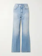 [Acne Studios] Acne Studios - Distressed High-rise Wide-leg Organic Jeans - Light denim - 26 26 Blue