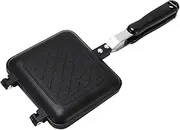GRIRIW Sandwich Toaster Baking Pan Safe Nonstick Kitchen Waffle Maker for Easy Sandwich Making for Breakfast and Snacks Design with Nonslip Base and Power Indicator