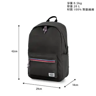 【AMERICAN TOURISTER 美國旅行者】Carter抗菌升級防水拉鍊繽紛休閒後背包14吋(多色可選)