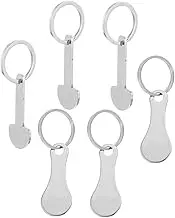 ZUNOXAZ 6Pcs Trolley Tokens Keychain Shopping Cart Keyring with Creative Design Easy to Use Pendant for Supermarket Shopping for