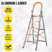 Katashi 5 Step Ladder Aluminium Multi Purpose Folding Light Weight Platform