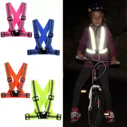 Hi-vis Adjustable Stripe Reflective Vest Safety Security Running Jogging Biking