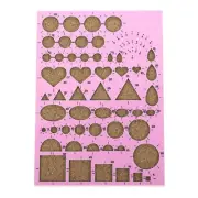 8x6" Paper Quilling Template Board Strips Mould Crimper Art Craft Tool, Pink