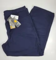 NEW Carhartt FR Cat 2 Canvas Jeans 48x32 Mens Fire Resistant Pants Navy NWT