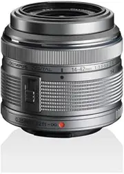 Olympus M.Zuiko Digital 14-42 mm F3.5-5.6 II R Lens, Standard Zoom, Suitable for All MFT Cameras (Olympus OM-D & PEN Models, Panasonic G-Series), silver