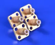 4 (Four) Premium MCX Male Connectors w/ Long solder cups Panel Bulkhead Mount