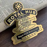 Retro 3D Metal Motorcycle Locomotive Modified Emblem Stickers Badge Decals for Royal-Enfield Interceptor 650 Continental GT 650Vehicle Wraps 07