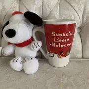 2014 Peanuts Christmas “Santa’s Little Helpers” Coffee Cup & Plush Snoopy