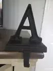 Pottery Barn Bronze Letter "A" Alphabet Christmas Stocking Holder Hanger