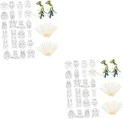 JOINPAYA 2 Sets Rainbow Scratch Card Kit Boys and Girls Party Craft for Cards 24 Scratch Papers Craft Toys Easter Eggs Ornament