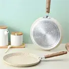 Non-Stick Frying Pan Wooden Handle Omelet Pan Induction Cooker