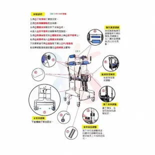 【海夫健康生活館】恆伸機械式輪椅 未滅菌 鐵製電鍍帶輪 復健助步器 助行椅 螃蟹車 符合補助款(ER-3106-1)