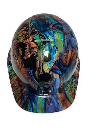 Custom Oil Slick Graffiti HydroDipped Klein Tools CapStyle Hardhat vented