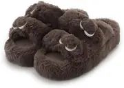 gelato pique(ジェラート ピケ) PWGS251701 Women's Heart Buckle Eco Fur Room Shoes