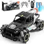 4DRC Remote Control Car, Gesture Sensing 2.4GHz High Speed RC Truck, 4WD Off Road Monster Truck with Spary, Alloy Shell RC Crawler with LED Headlight for Adult & Kids 8-12