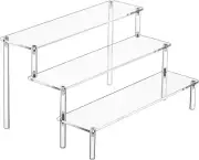 4 Tier Acrylic Perfume Organizer Stand, Clear Display Risers for Perfume, Cologn
