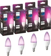 Philips HueWCA 6W B39 E14 V2 Candle Smart Bulb 4 Pack ZigBee Bluetooth