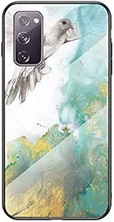 Compatible with Samsung Galaxy S20 5G / S20 4G Case,3 in 1 (PC Glass Back Panel+TPU Silicone) Anti-Drop Phone Case Cover Blue
