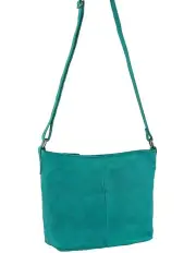 [Milleni] Nappa Leather Cross-Body Bag in Turquoise