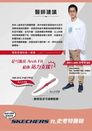 SKECHERS 女鞋 ARCH FIT 健走鞋 足底筋膜炎舒緩 124888NVLV (8.8折)