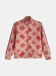 GUESS Girl's Pink Logo Active Jacket Size: 12, Elastane