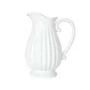 10 Inch White Ceramic Pitcher Vase for Home Décor, VS-PIT-10