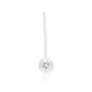 Sterling Silver Round Brilliant Cut Diamond Set Nose Stud