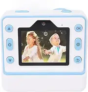 48MP Instant Print Camera with 3 Rolls Print Paper, Front and Rear Dual Cameras with HD Screen (Rose) (Light Blue)