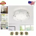 Polished Chrome 8.3" LED Flush Mount Light Fixture - Effortless Installation
