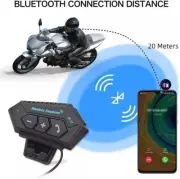 Bluetooth Motorcycle Helmet Intercom Headset Wireless Motorbike Headphone w/Mic