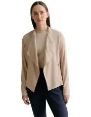 [Trenery] Bamboo Viscose Marle Jacket in Oatmeal Marle