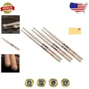 Hickory 3-Pack Drumsticks Bundle with Polishing Cloth - American Classic Series