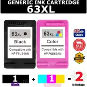 2x Generic 63XL 63 XL Ink For HP Deskjet 1110 2130 2131 3630 3632 Officejet 3830
