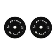 2" Olympic Bumper Plate Weight Plates with Steel Hub in Pairs High-Bounce Olympic Weight Plates - 5kg Pair