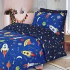 Kids Duvet Cover Sets Reversible Single Duvet Cover Fitted Sheet