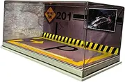 1/24 Diecast Car Display Case, Parking Lot Scene Display with LED, Diecast Wheels Display Case for Toy Cars, Milky