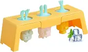 Popsicle Maker - Cartoon Cream Freezer Maker Reusable,Washable Detachable Silicone Tray Pop Homemade Mold for Milk Juice