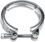 3 Inch Car V Band Clamp, Stainless Steel V-Clamp for Flange Kit, Exhaust Pipe Clamp, Automotive Exhaust Clamp Replacement Accessories for Downpipes, Exhaust Systems (1PC, 3.0")
