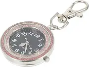 [ANDRESLAD] 1 PC Pocket Watch Nurse Fob Watch Fob Watch Nurses Fob Watch Watch Mens Watches Watch for Men Watch Quartz Nurse Watch Rhinestones Pink