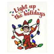 Elf On the Shelf Scout Elf Boy LED Canvas Wall Art, 11x14