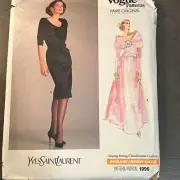 Vogue Patterns Paris Original Yves Saint Laurent Dress Sewing Pattern 1996 Size