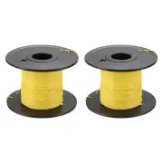28AWG Gauge Stranded Hook-Up Wire PVC Tinned Copper Wire Spool 50m/164ft Yellow