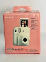 Fujifilm Instax Mini 12 Mint Green Instant Camera W/Hand Strap & Batteries
