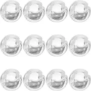 DECHOUS Bead Chain Crimp Stop - 12pcs Beaded Chain Stop Clear Roller Shades Curtain Beads Stop Buckle Cord End Caps Vertical Blind Bead Replacement Blinds Accessories
