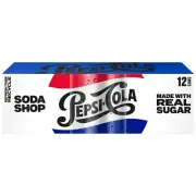 Pepsi-Cola Real Sugar Soft Drink Soda 12oz 12 Pack Limited Edition Rare New