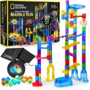 NATIONAL GEOGRAPHIC Glowing Marble Run – Construction Set with 15 Glow in The...