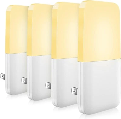 MAZ-TEK Plug in Night Light, Warm White LED Nightlights 4 Pack