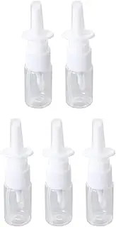 EXCEART 5 Pcs Empty Refillable Nasal Spray Bottles Pump Sprayer Mist Nose Spray Refillable Bottle For Saline Water Wash Applications